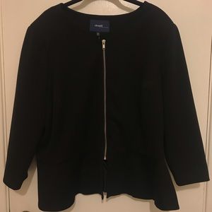 eloquii black peplum Jacket